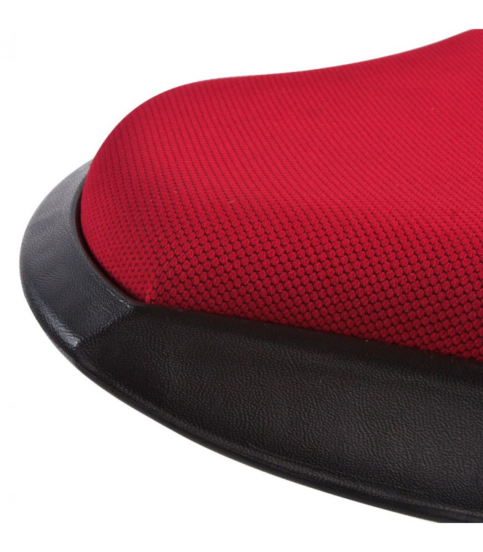 Tabouret de bar design rouge en tissu et plastique Aherne