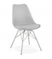 Chaise design gris en plastique Corvina