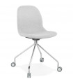 Chaise design gris clair en tissu Mahalla