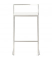 Tabouret de bar design blanc en similicuir Hester