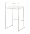 Tabouret de bar design blanc en similicuir Hester