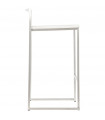 Tabouret de bar design blanc en similicuir Hester