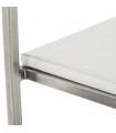 Tabouret de bar design blanc en similicuir Hester