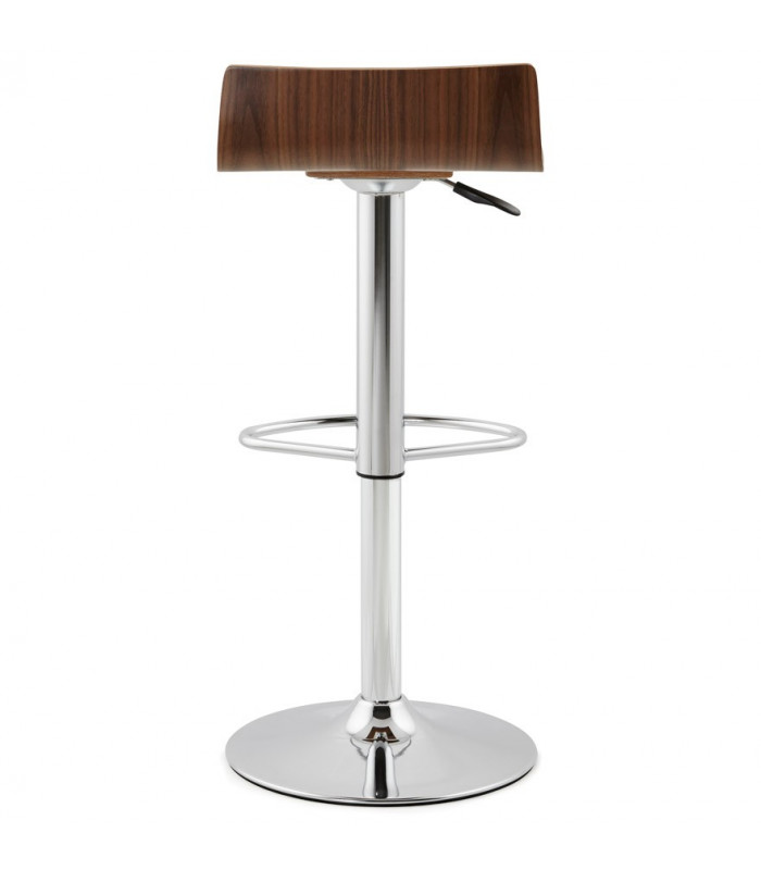 Tabouret de bar design noyer en bois Pillo