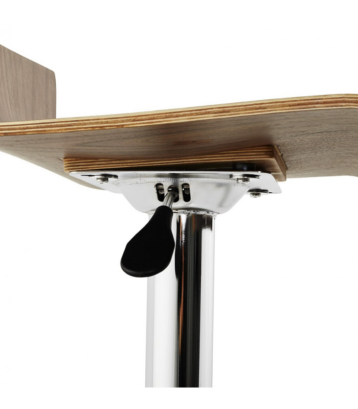 Tabouret de bar design noyer en bois Pillo
