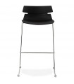 Tabouret de bar design noir en plastique Livia