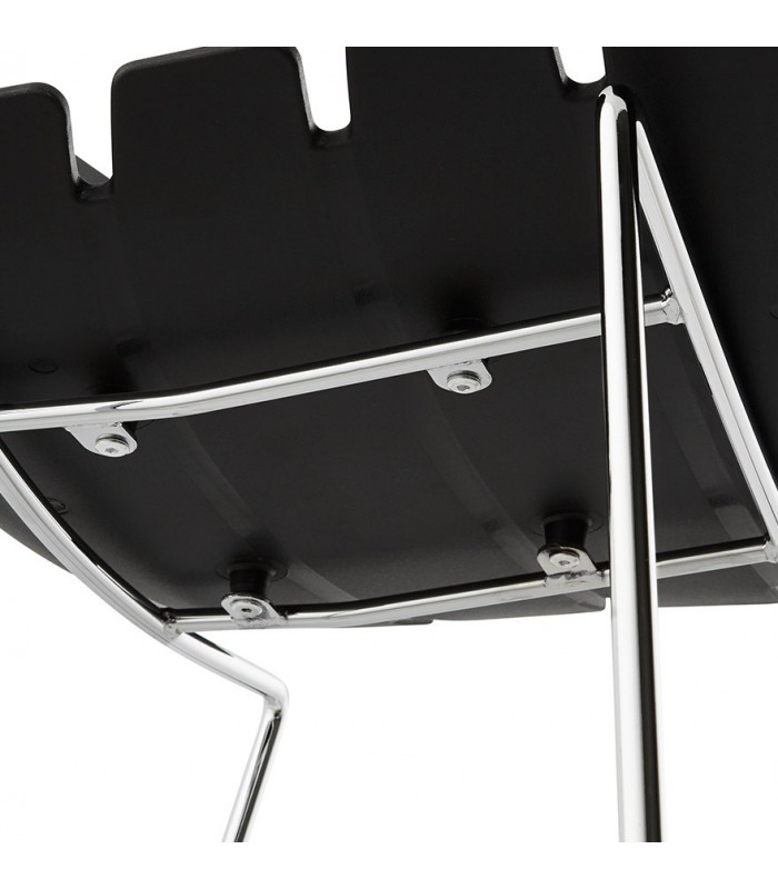 Tabouret de bar design noir en plastique Livia