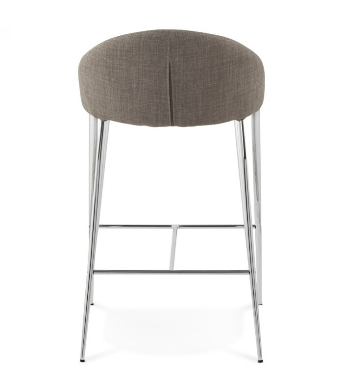Tabouret de bar design gris en tissu Odyssey