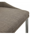 Tabouret de bar design gris en tissu Odyssey