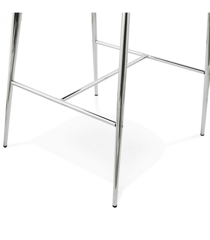 Tabouret de bar design gris en tissu Odyssey