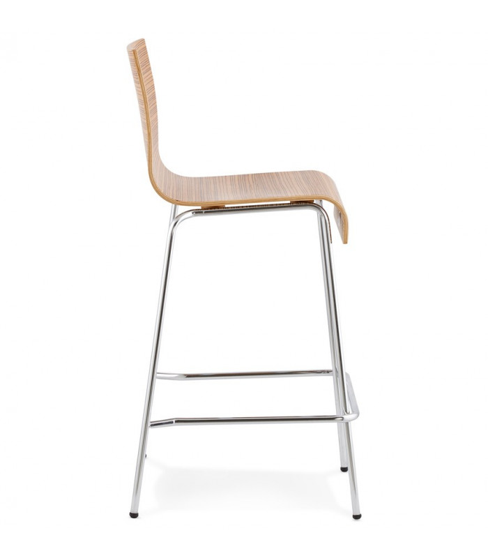 Tabouret de bar design zebré en bois Broco