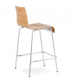 Tabouret de bar design zebré en bois Broco