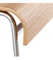 Tabouret de bar design zebré en bois Broco