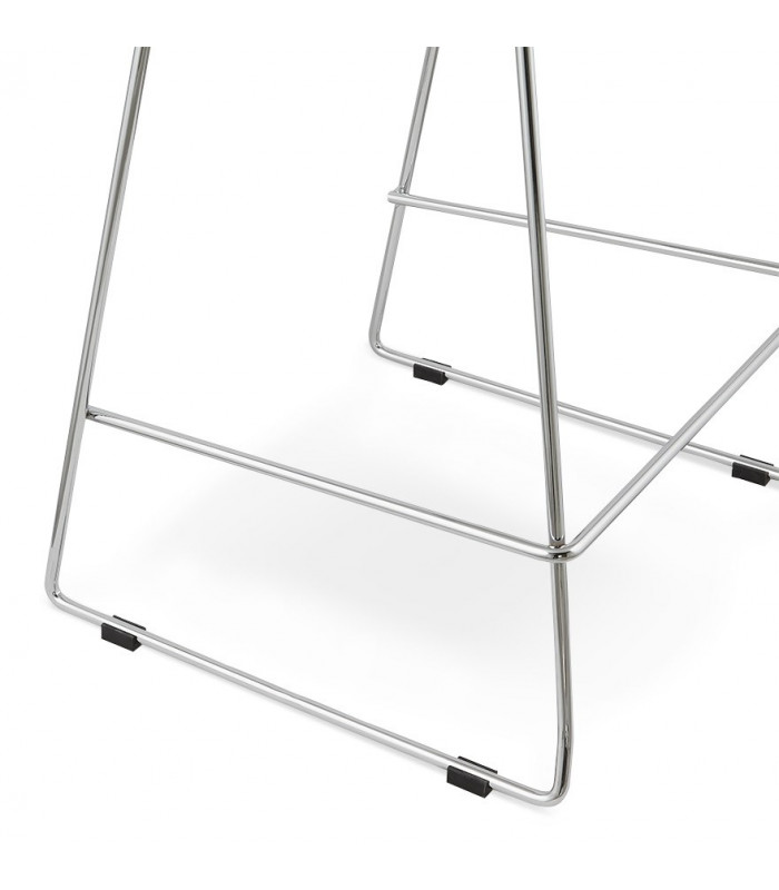 Tabouret de bar design noir en plastique Livia