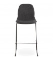 Tabouret de bar design gris foncé en tissu Burbidge