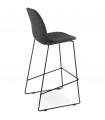 Tabouret de bar design gris foncé en tissu Burbidge