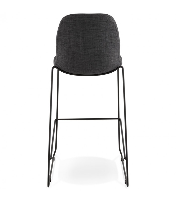 Tabouret de bar design gris foncé en tissu Burbidge
