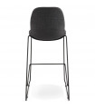 Tabouret de bar design gris foncé en tissu Burbidge