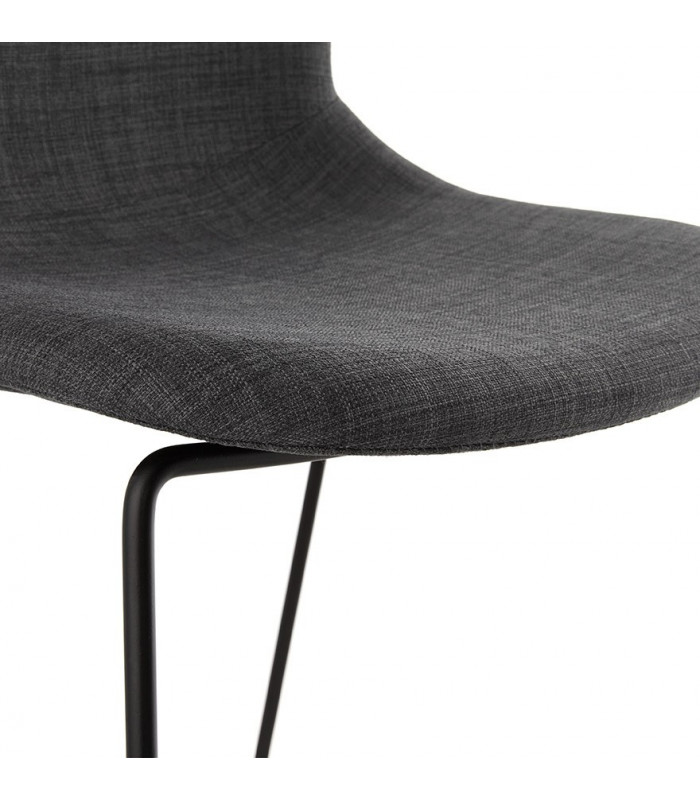 Tabouret de bar design gris foncé en tissu Burbidge