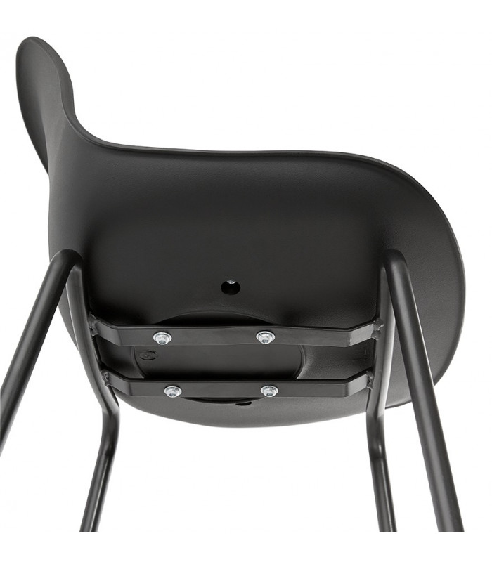 Tabouret de bar design noir en plastique Confetti Mini