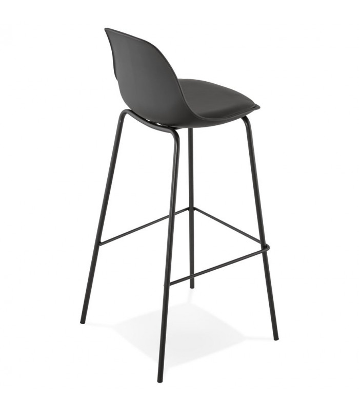 Tabouret de bar design noir en plastique Confetti