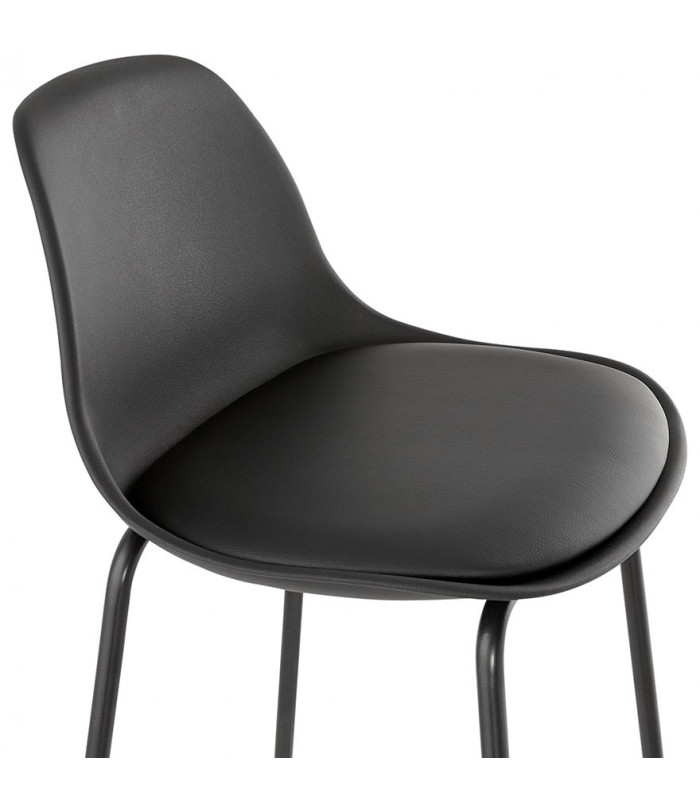 Tabouret de bar design noir en plastique Confetti