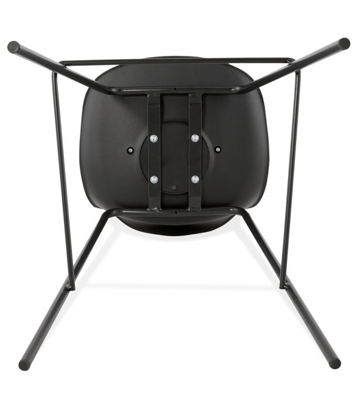 Tabouret de bar design noir en plastique Confetti