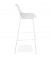 Tabouret de bar design blanc en plastique Confetti