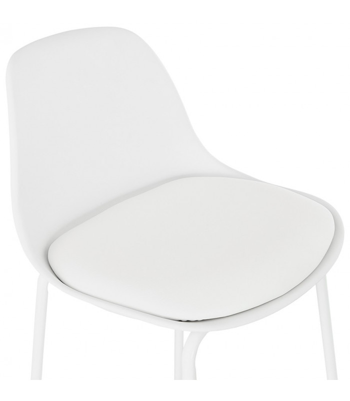 Tabouret de bar design blanc en plastique Confetti