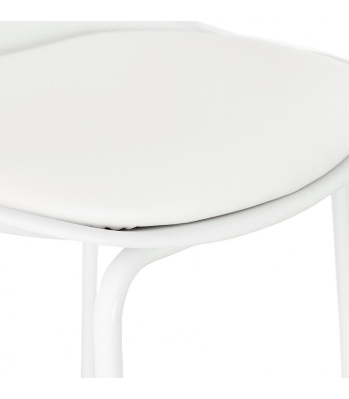Tabouret de bar design blanc en plastique Confetti