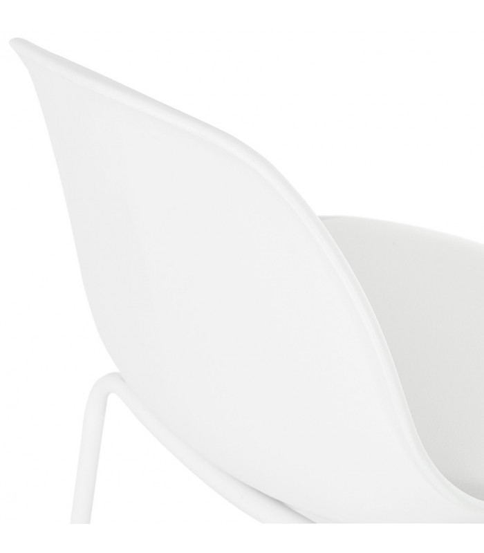 Tabouret de bar design blanc en plastique Confetti