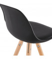 Tabouret de bar design noir en plastique Alassio