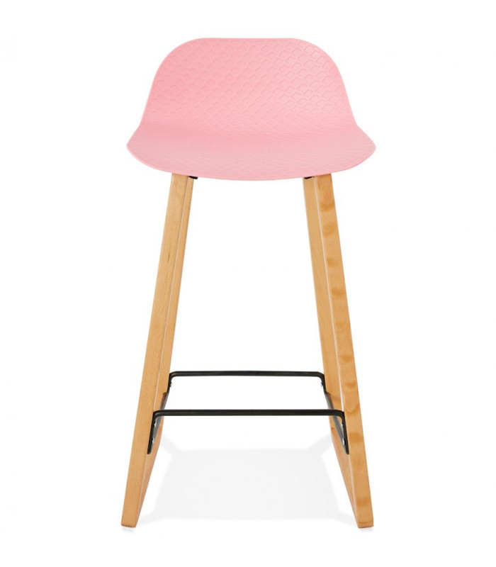 Tabouret de bar design rose en plastique Allegra