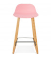 Tabouret de bar design rose en plastique Allegra