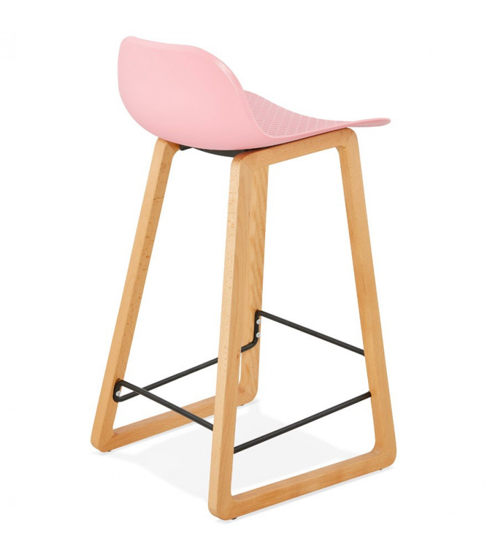 Tabouret de bar design rose en plastique Allegra