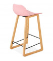 Tabouret de bar design rose en plastique Allegra