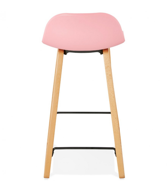 Tabouret de bar design rose en plastique Allegra