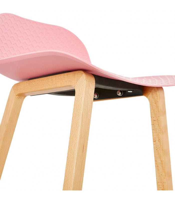Tabouret de bar design rose en plastique Allegra