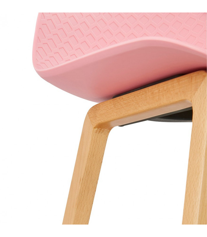 Tabouret de bar design rose en plastique Allegra