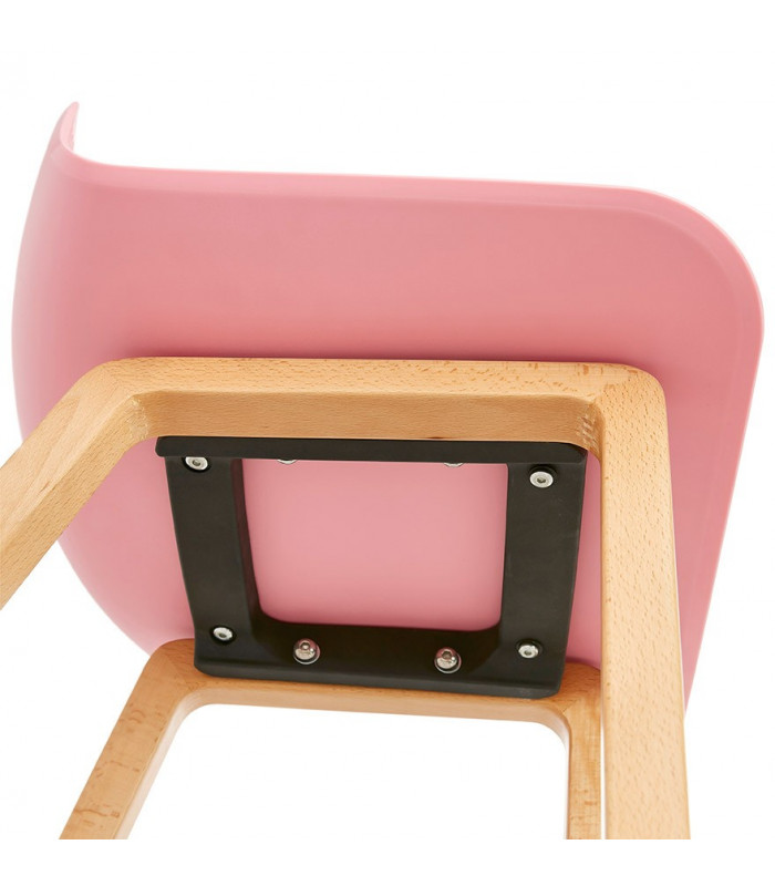 Tabouret de bar design rose en plastique Allegra