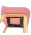 Tabouret de bar design rose en plastique Allegra