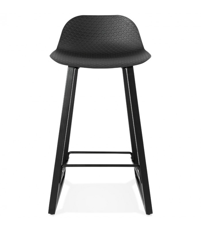 Tabouret de bar design noir en plastique Hoopla Mini