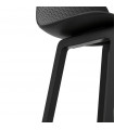 Tabouret de bar design noir en plastique Hoopla Mini