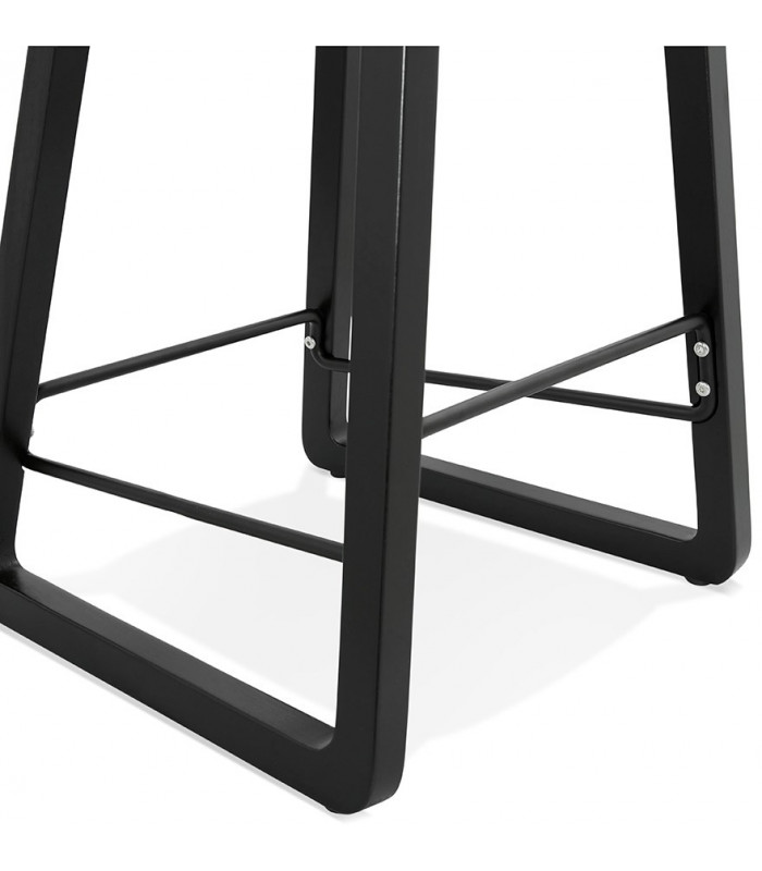 Tabouret de bar design noir en plastique Hoopla Mini