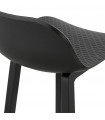 Tabouret de bar design noir en plastique Hoopla Mini