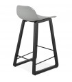 Tabouret de bar design gris en plastique Hoopla Mini