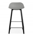 Tabouret de bar design gris en plastique Hoopla Mini