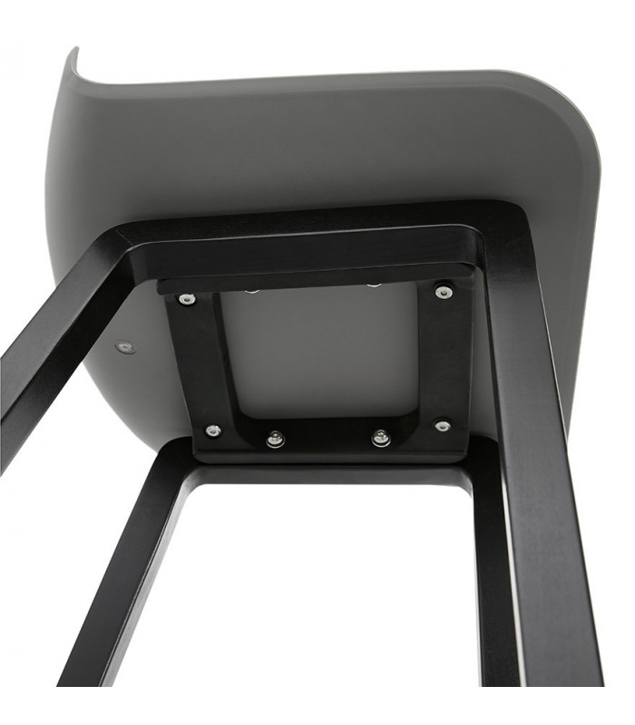 Tabouret de bar design gris en plastique Hoopla Mini