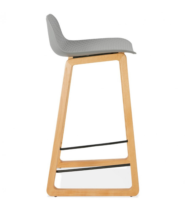 Tabouret de bar design gris en plastique Allegra