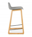 Tabouret de bar design gris en plastique Allegra